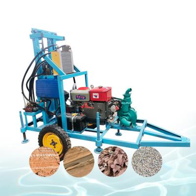 China High Efficiency Diesel Portable Hole Drilling Machine Small Fold Well Water Well Drilling Rig Machine Small Borehole Drilling Rig for sale