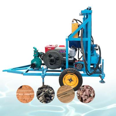 China Good Price 100m Diesel Hydraulic Portable Water Well Drilling Rig High Efficiency Professional Small Drilling Rig for sale