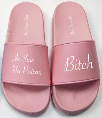 China Hot Sale Pure Color PU Beach Slipper PVC+PU High Cheap Quality Customized Customized Logo Slides Foot Wear Pretty Women's Sandals for sale