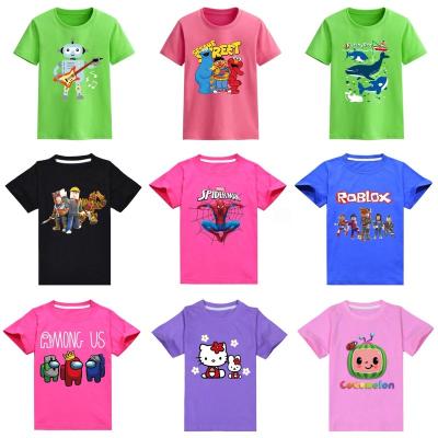 China Wholesale Anti-Shrink Cotton T-shirts Kids Anti-Shrink Baby Printed T-shirts Summer Kids T-shirt Children's T-shirts for sale