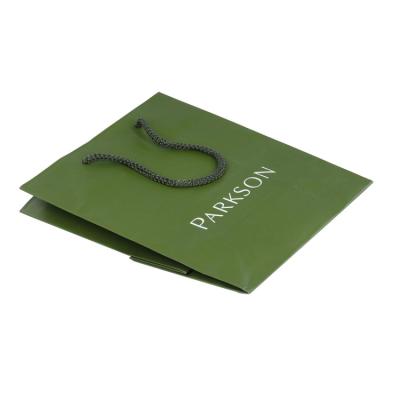 China ISO9001 SGS Green Kraft Paper Bags With Handles PP Twisted for sale