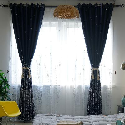 China Nordic Simple Warm Silver Blackout LOSPRING Factory Supply Castle Curtains Dropshipping for sale