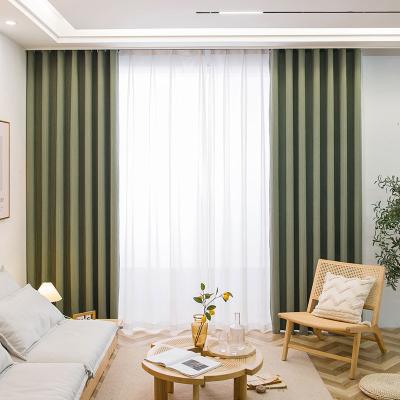 China Blackout Lospring Factory Japan Style High Quality Soft Heavy Ready Made Window Curtains For Living Room for sale