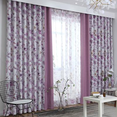 China Blackout LOSPRING factory supplies modern minimalist printed curtain fabric blackout curtains for living room and bedroom for sale