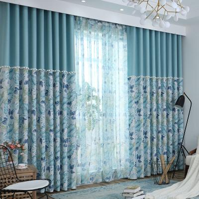 China Blackout LOSPRING factory supplies modern minimalist printed curtain fabric blackout curtains for living room and bedroom for sale