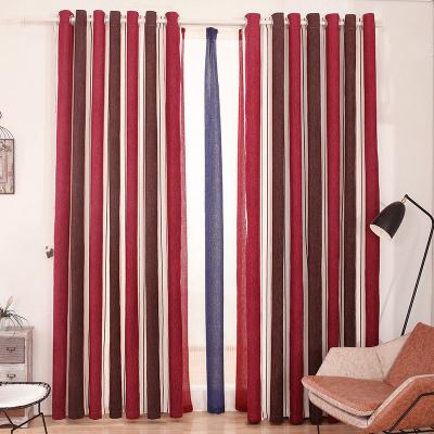 China Blackout LOSPRING factory supplies now blackout single chenille stripe curtains for living room and bedroom curtains for sale