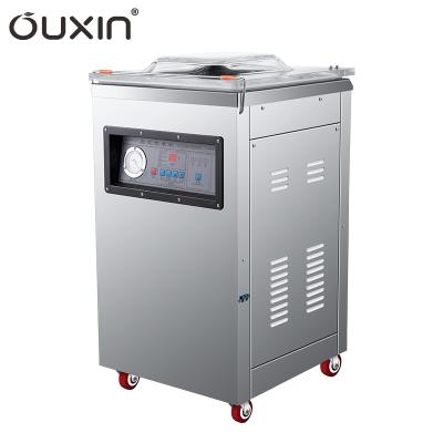 China OUXIN OX-400 Semi-auto Food Single-chamber Vacuum Sealing Packaging Machine Be Customized For Seafood, Rice for sale