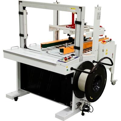 China Ouxin OXFXKZ5050 food tying machine maker high quality semi-automatic carton box tying carton machine for sale