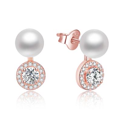 China POLIVA Environmental Friendly Genuine Pearl Earrings 925 Sterling Silver Real South Sea Pearl Earrings for sale