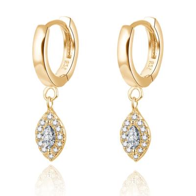 China Vintage POLIVA Plated Gold Circle Earrings 925 Sterling Silver Earrings For Women for sale