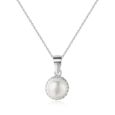 China Latest Silver Elegant Women Silver Pear Freshwater Jewelry With Pearl Pendant Designs for sale