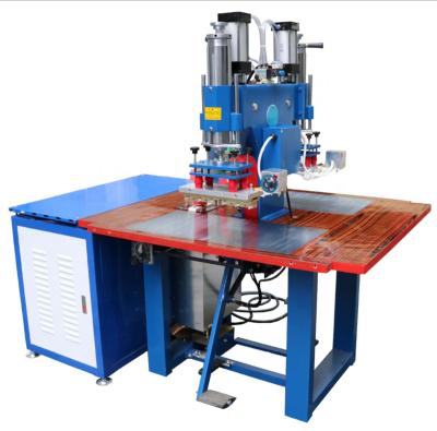 China Hydraulic type ABS PVC machine double-headed plastic foot pedal high frequency heating non-woven PVC ABS high frequency welding cutting machine for sale