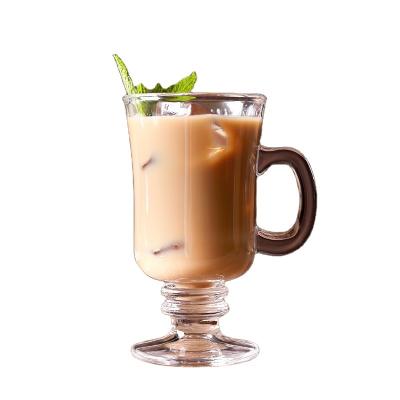 China Creative Yantai Tongli new classic/postmodern clear glass drinkware vintage for bar drinks milk tea cups for sale