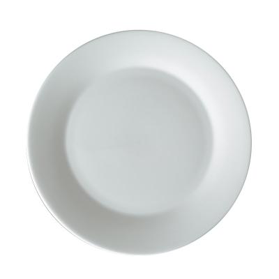 China Yantai Tongli Hotel and Restaurant Round Porcelain Dish Sustainable White Dishes For Western Style Food for sale