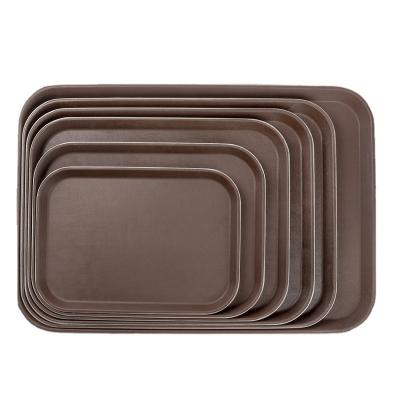 China Disposable Fast Food Paddle Rectangle Non-Slip Restaurant Paddle Dining Hall Restaurant Commercial Plastic Tempered Paddle Dish Frosted for sale