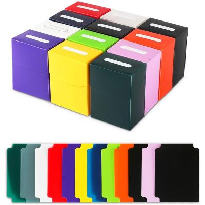 China Multicolor Plastic Trading Card Dividers Trading Card Games Deck Boxes with 24 Dividers for sale