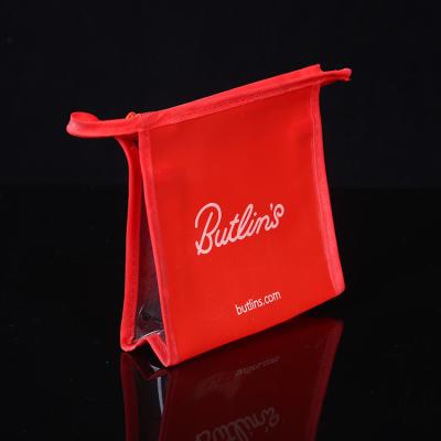 China Fashion PVC Cosmetic Bag Fashion Travel Makeup Cosmetic Zipper Plastic Bag Custom Toiletry Bag for sale