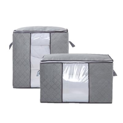 China New Factory Price Classic/Postmodern Wholesale Non-woven PVC Window Quilt Pillow Storage Bag With Zipper for sale