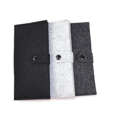 China Eco-friendly Handheld Felt Bag Fashion Long Felt Coin Purse Mobile Phone Bag for sale