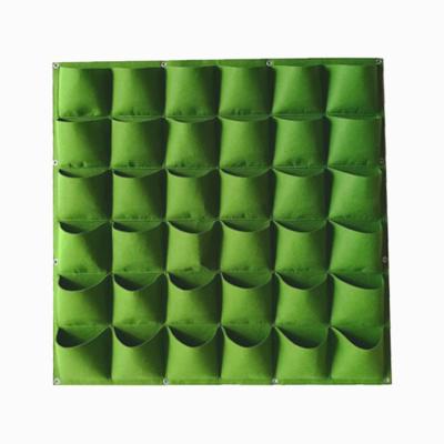 China Eco - Friendly High Quality Garden 36 Pockets Wall Hanging Vertical Felt Growing Bags for sale