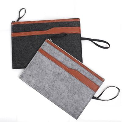 China High Quality Eco-friendly Felt Leather Folder Messenger Bag Tablet Felt Laptop Sleeve Bag for sale