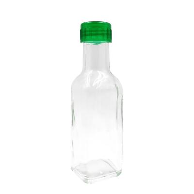 China Sauce Wholesale Designed 150ml 160ml 170ml 200ml Cheap Square Ketchup Glass Bottles Manufacturer With Green Lid For Hot Sauce for sale