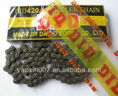 China Cheap 40Mn Iron MADE 420 428 Motorcycle Roller Chain Kits For Indonesia, South Americal for sale