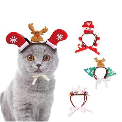 China Hot Stocked Sale Amazon Pet Hat Dog Halloween Teddy Bear Wacky Cat Christmas Headgear for sale