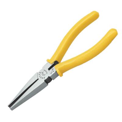 China Good Performance Grip Rate Flat Needle Nose Pliers l S55C OEM High Carbon Alloy Steel l Polished Exterior PVC Comfort Grip l for sale