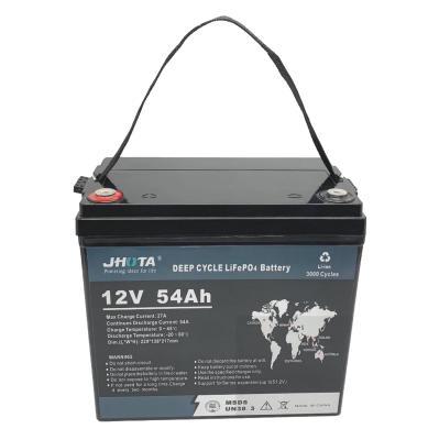 China IP55 Lithiumbatterij Loodzuurvervanging 54Ah 12.8V Deep Cycle-batterij Te koop