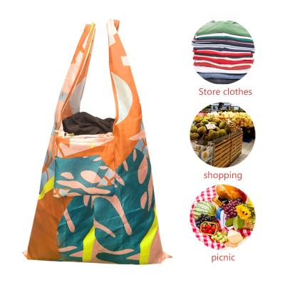 China Wholesale Cheap Reusable Folding 2020 New Design Shopping Bag ECO Folding Grocery Bag for sale