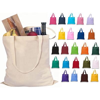 China Wholesale Handled Tote Ladies Shoulder Reusable Canvas Heavy Duty Cotton Shopping Bags for sale