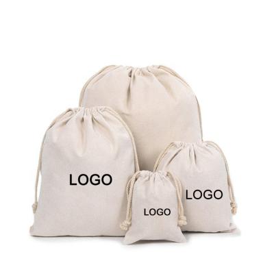 China Promotion Eco-friendly Plain Natural Cotton Customize Eco Friendly Canvas Suction Twine Bag With Logo for sale