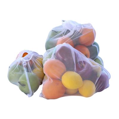 China Eco Friendly Wholesale RPET Polyester Eco Vegetable Fruit Mesh Recycled Food Grade Bag for sale