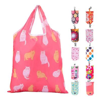 China Custom Wholesale RPET Eco-Friendly Collapsible Foldable Recycled Shopping Bag PET Bag Reusable Grocery Bag for sale