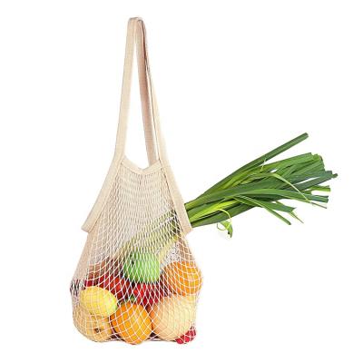 China Logo Reusable Ladies Cotton Rope Custom Made Eco Friendly Eco Friendly Mesh Bag With Handles for sale