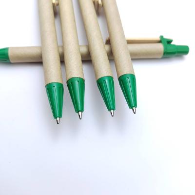 China Promotional Pen Hot Sale Pen Wrapping Paper Eco-Friendly Bamboo Ballpoint Pens With Logo Custom Wholesale for sale