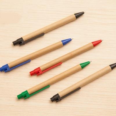 China Promotional Plastic Pen Environmental Neutral Custom Eco Paper Packaging Bamboo Ball Pen Bamboo Ball Pen for sale