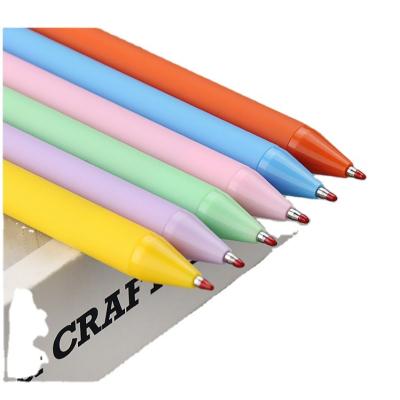 China Candy color student ballpoint pen creative press normal simple simple advertising pen printed with logo for sale