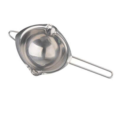 China Sustainable Wholesale Stainless Steel Chocolate Bakeware Melting Bowl With Long Handle for sale