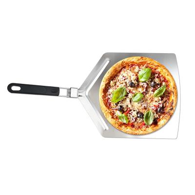 China Stainless Steel Aluminum Metal Stainless Steel Pizza Skin With Foldable Handle for sale