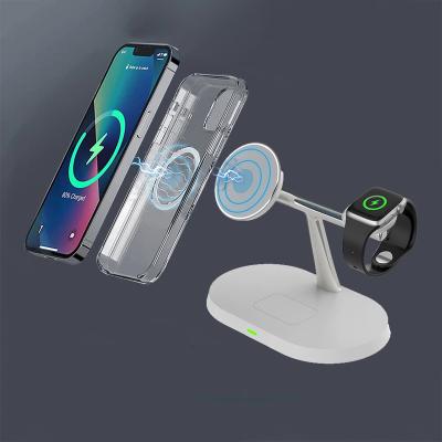 China Tablet 3 in 1 Qi Multifuncion Charging 15w 10w Fast Wireless Charger Stand Pad Charging Station For iPhone iWatch Airpods for sale