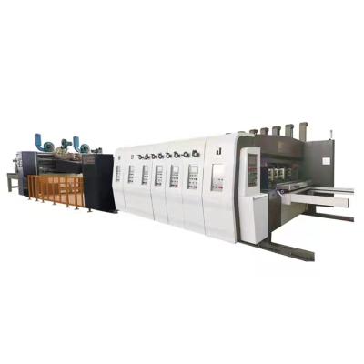 China Factory Corrugated Cardboard 4 Color Flexo Printing Machine Printer Slotter In Line for sale