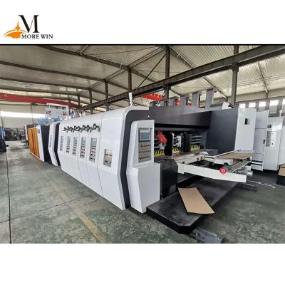 China Full Automatic Factory Carton Box Printing Slotting Gluing Folding Tying Line Printer Paper Cardboard Box Making Machines for sale