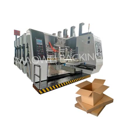 China Cardboard Flexo Corrugated Box Printing Corrugated Box Printer Cardboard Slotter With Rotary Box Making Machine Pizza Box Die Cutting Machine for sale