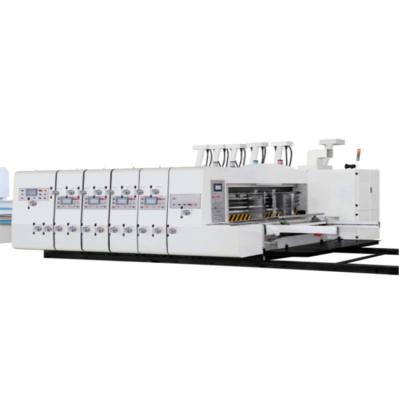 China Cardboard Box Printing Box Maker 1200*2400mm Flexo Two Color Printer Case Maker Cartonn Slotter With Folder Gluer for sale