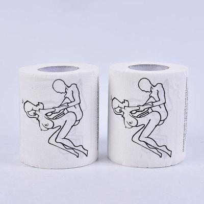 China Daily Household Kama Sutra Toilet Paper Tissue Roll Male Party Sexy Adults Gift for sale