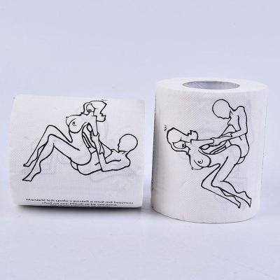 China Hotel Home Restaurant Toilet Paper Pattern Joke Fun Gift Creative Funny Bathroom Sex Gag Home Use for sale