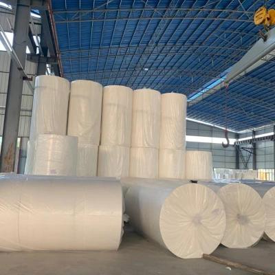 China Hot Selling White Bagasse Pulp Toilet Paper Bagasse Pulp OEM Customized Mother Jumbo Roll Color Weight Material Hand Paper Towel for sale