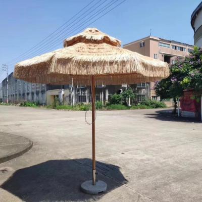 China Hand String Plastic Thatch Patio Umbrella Synthetic Parasol 2.5*2.5m for sale